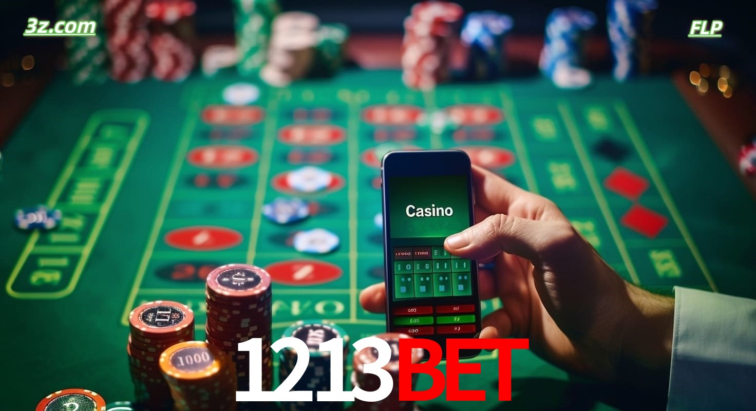 Cassino online móvel 1213bet com apostas em roleta e fichas de pôquer