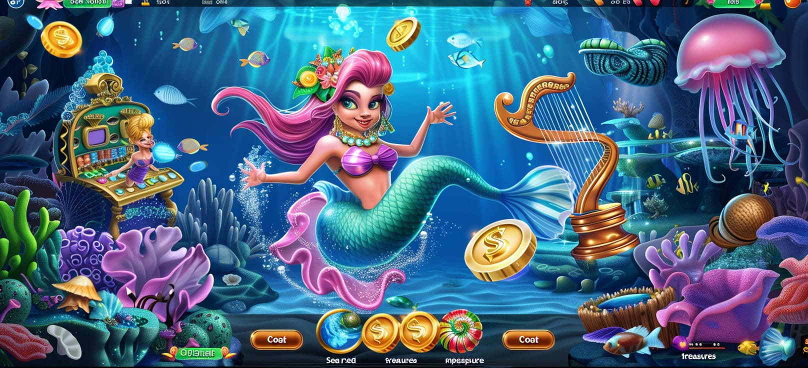 Caça-níqueis de sereia online com tesouros do mar no 1213bet cassino